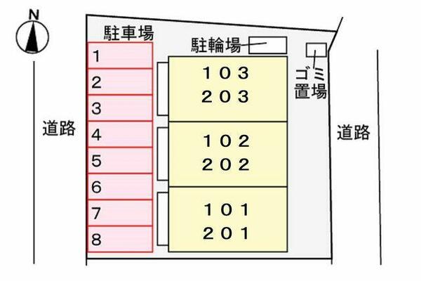 埼玉県坂戸市にっさい花みず木６丁目(賃貸アパート2DK・1階・42.77㎡)の写真 その16