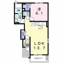 ノイミニヨンＡ 104 ｜ 茨城県水戸市浜田町（賃貸アパート1LDK・1階・44.70㎡） その2