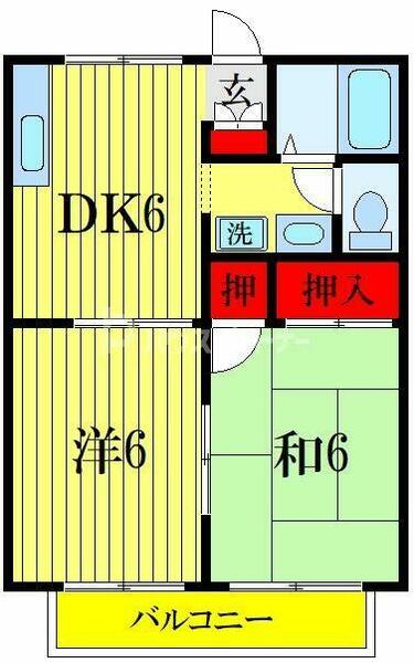 ブルック幕張 202｜千葉県千葉市花見川区武石町２丁目(賃貸アパート2DK・2階・40.07㎡)の写真 その2