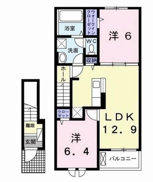 サン　ヴェール　大芝　Ⅲ　Ｂ 202｜千葉県茂原市大芝(賃貸アパート2LDK・2階・59.58㎡)の写真 その2