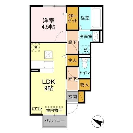 グラマードマレⅤ 103｜茨城県鹿嶋市大字宮中(賃貸アパート1LDK・1階・37.67㎡)の写真 その2