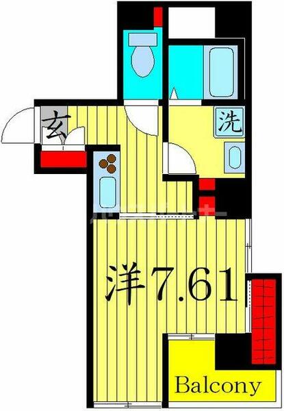 マリスタ大山 2A｜東京都板橋区大山東町(賃貸マンション1K・2階・25.84㎡)の写真 その2