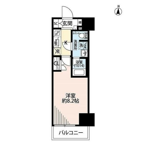 プレール・ドゥーク両国Ⅳ 905｜東京都墨田区緑１丁目(賃貸マンション1K・9階・25.35㎡)の写真 その2