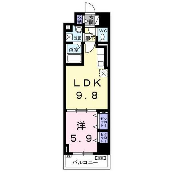 ヴィア・ラッテア 402｜東京都八王子市元本郷町１丁目(賃貸マンション1LDK・4階・40.19㎡)の写真 その2