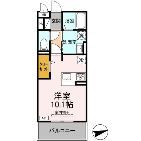 メゾングランレーヴ　Ａ棟 A304｜広島県東広島市西条町寺家(賃貸アパート1R・3階・29.96㎡)の写真 その2