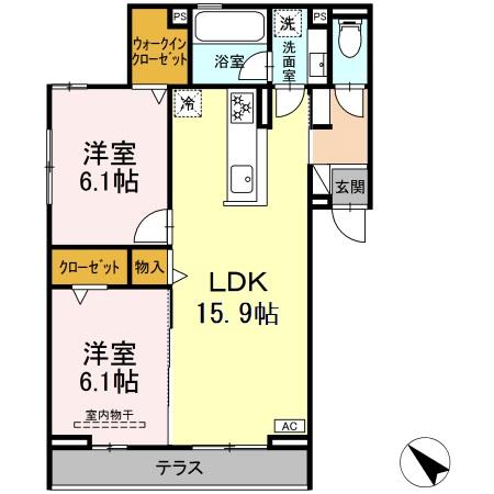 同じ建物の物件間取り写真 - ID:222016327018