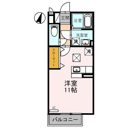 ユートリア 105｜福井県福井市下馬１丁目(賃貸アパート1R・1階・30.03㎡)の写真 その2