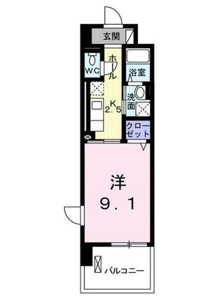 ベル・オーブⅡ 403｜愛媛県松山市樽味１丁目(賃貸マンション1K・4階・30.96㎡)の写真 その2