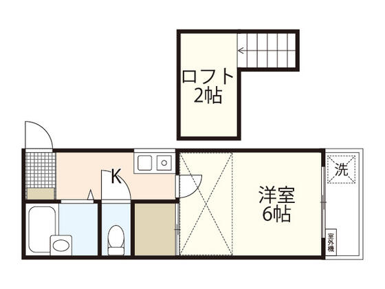 ヴィラ五日市｜広島県広島市佐伯区五日市２丁目(賃貸アパート1K・1階・16.69㎡)の写真 その2