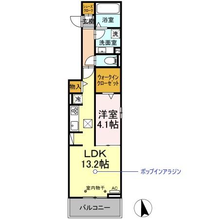 ｅｃｌａｔ　ＡＫＥＢＯＮＯ 102｜愛知県名古屋市昭和区曙町３丁目(賃貸アパート1LDK・1階・45.31㎡)の写真 その2