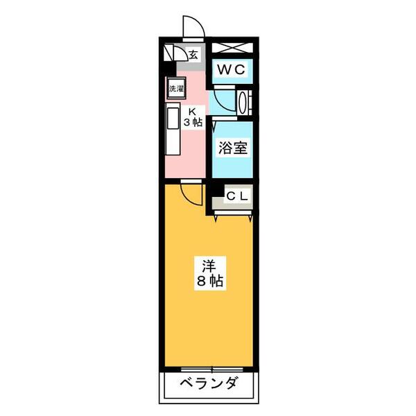エクストリーム 302｜東京都八王子市本町(賃貸マンション1K・3階・25.43㎡)の写真 その2