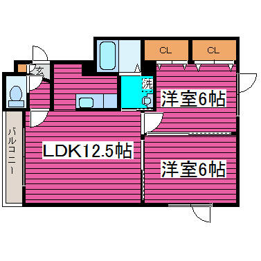 北海道札幌市東区北五十条東２丁目(賃貸アパート2LDK・2階・52.00㎡)の写真 その2