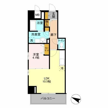 ＧＲＡＮ　ＣＯＵＲＴ　ＹＯＮＯ 705｜埼玉県さいたま市中央区大字下落合(賃貸マンション1LDK・7階・39.69㎡)の写真 その2