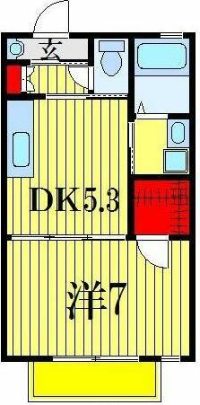 フォルスＶＩＩＩ 112｜千葉県船橋市西船６丁目(賃貸アパート1DK・1階・30.00㎡)の写真 その2