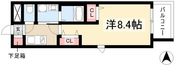 パルティール大曽根 701｜愛知県名古屋市北区山田１丁目(賃貸マンション1K・7階・25.65㎡)の写真 その2