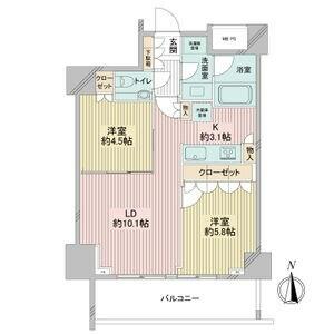 愛知県名古屋市千種区末盛通１丁目(賃貸マンション2LDK・14階・52.38㎡)の写真 その2