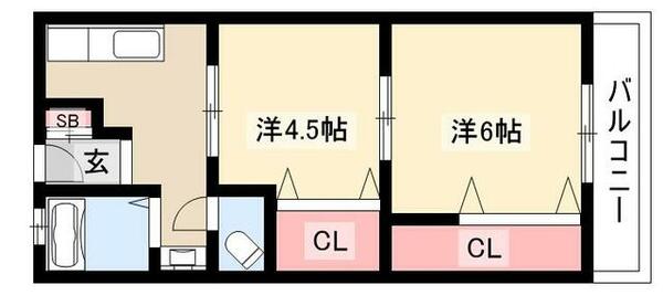 池下グランドマンション 302｜愛知県名古屋市千種区池下町２丁目(賃貸マンション2DK・3階・43.04㎡)の写真 その2