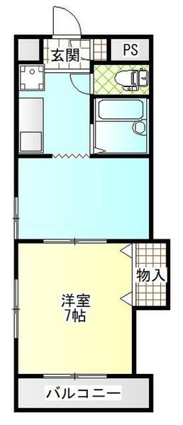 ＡＢＣビルみしま 201｜愛媛県四国中央市三島中央５丁目(賃貸アパート1DK・2階・35.00㎡)の写真 その2