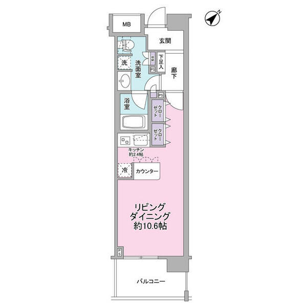 アリーム稲毛海岸 0604｜千葉県千葉市美浜区高洲３丁目(賃貸マンション1R・6階・35.52㎡)の写真 その2