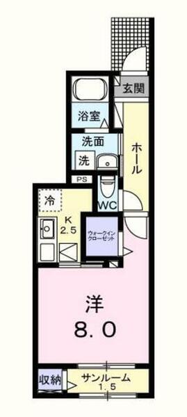 フォンターナ・レガーメ 103｜東京都福生市本町(賃貸アパート1K・1階・33.20㎡)の写真 その2