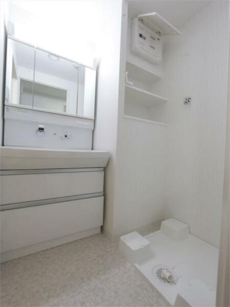 画像5:脱衣所　独立洗面台（シャンプードレッサー付）室内洗濯機置き場