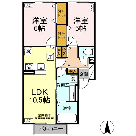 同じ建物の物件間取り写真 - ID:243006580788