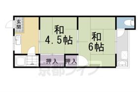 マンション西山 C1 ｜ 京都府長岡京市開田２丁目（賃貸マンション2K・3階・28.64㎡） その2