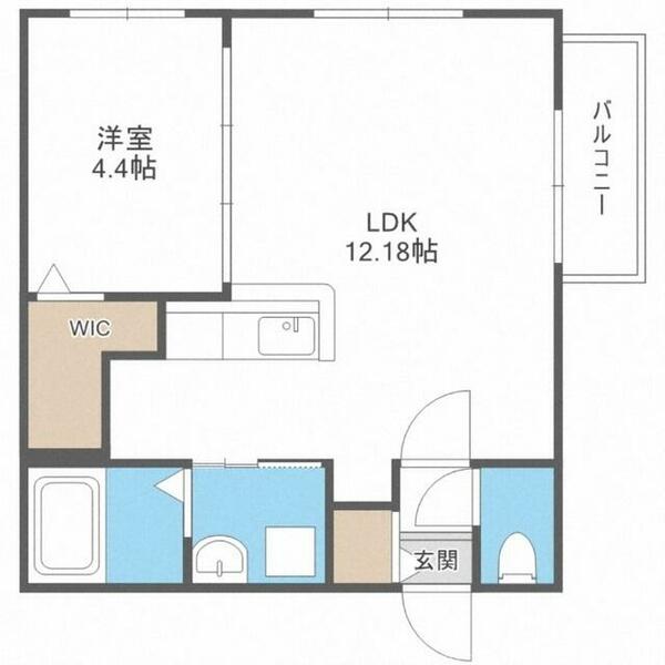 北海道札幌市中央区北二条西２１丁目(賃貸マンション1LDK・4階・37.14㎡)の写真 その2