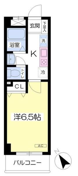 オータムスクウェアヴィレッジ S302｜東京都八王子市左入町(賃貸マンション1K・3階・21.33㎡)の写真 その2