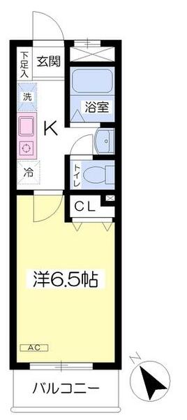 オータムスクウェアヴィレッジ S306｜東京都八王子市左入町(賃貸マンション1K・3階・21.33㎡)の写真 その2