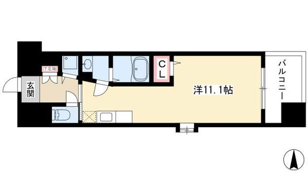 名駅アイサンメゾン 801｜愛知県名古屋市西区名駅２丁目(賃貸マンション1R・8階・31.00㎡)の写真 その2