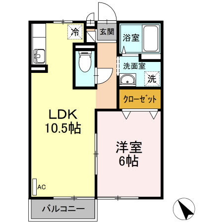 Ｂｌｏｏｍｉｎｇ新井田 102｜青森県八戸市新井田西２丁目(賃貸アパート1LDK・1階・40.07㎡)の写真 その1