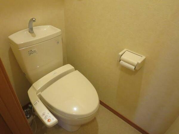 画像10:温水洗浄便座付のトイレ。