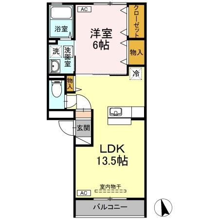 ラブラドールⅡ 302｜鳥取県米子市皆生４丁目(賃貸アパート1LDK・3階・44.62㎡)の写真 その2
