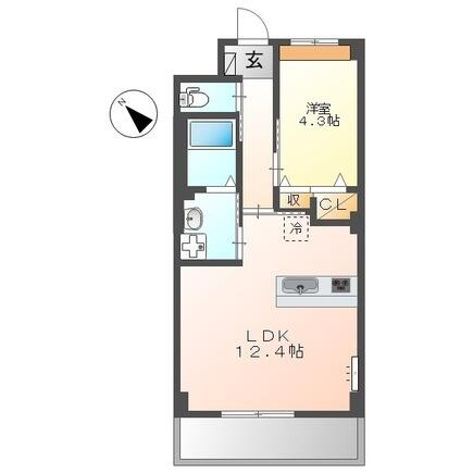 ポルトボナール 306｜神奈川県横浜市戸塚区汲沢３丁目(賃貸マンション1LDK・1階・41.40㎡)の写真 その2