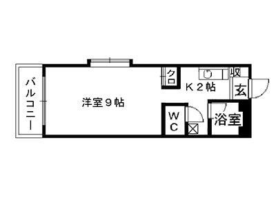 福岡県北九州市八幡西区千代ケ崎１丁目（マンション）の賃貸物件の間取り