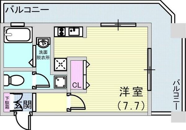 ベルヴィ六甲｜兵庫県神戸市灘区八幡町２丁目(賃貸マンション1R・4階・26.90㎡)の写真 その2