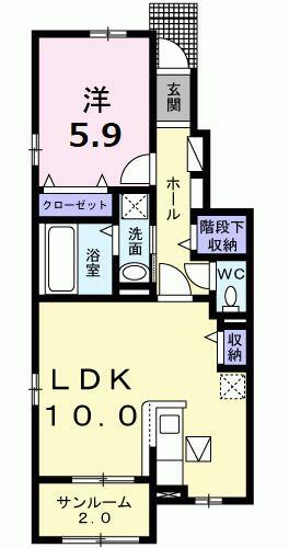 愛知県瀬戸市神川町(賃貸アパート1LDK・1階・46.59㎡)の写真 その2