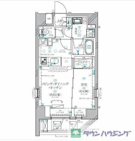 東京都北区赤羽１丁目(賃貸マンション1LDK・1階・36.80㎡)の写真 その2