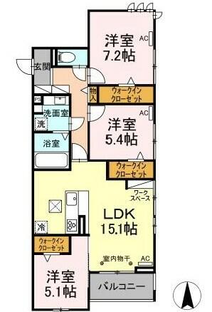 サンカーム　つるまい 101｜愛知県名古屋市昭和区鶴舞３丁目(賃貸アパート3LDK・1階・76.28㎡)の写真 その1