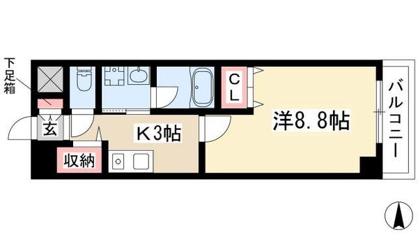 ニューシティアパートメンツ円上町 401｜愛知県名古屋市昭和区円上町(賃貸マンション1K・4階・29.90㎡)の写真 その2