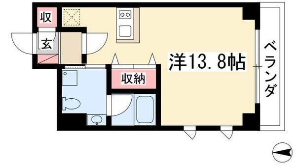 ベレーサ新瑞橋 204｜愛知県名古屋市瑞穂区彌富通２丁目(賃貸マンション1R・2階・32.34㎡)の写真 その2