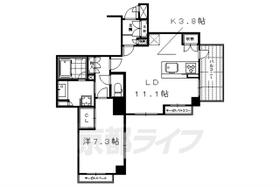 ジオ御所南　夷川富小路 305 ｜ 京都府京都市中京区夷川通富小路西入俵屋町（賃貸マンション1LDK・3階・55.16㎡） その2