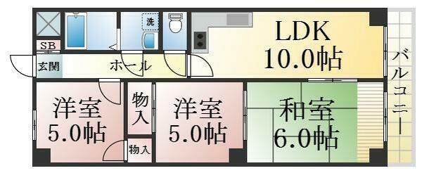 レジデンス清水ヶ丘｜兵庫県神戸市垂水区清水が丘３丁目(賃貸マンション3LDK・4階・60.77㎡)の写真 その2