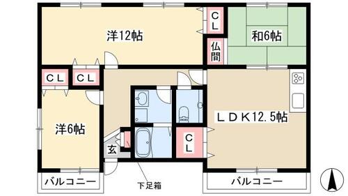 同じ建物の物件間取り写真 - ID:223032403850