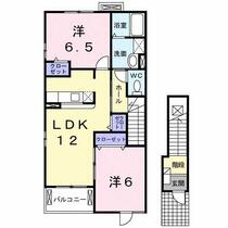 グレイス　アルモニーＢ 201 ｜ 宮城県遠田郡美里町駅東１丁目（賃貸アパート2LDK・2階・58.86㎡） その2