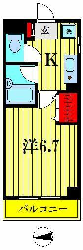 ベルエポック 301｜埼玉県草加市氷川町(賃貸マンション1K・3階・22.42㎡)の写真 その2