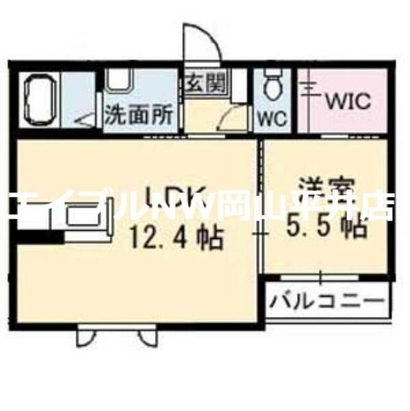 ラ・パルテール今在家｜岡山県岡山市中区今在家(賃貸アパート1LDK・2階・41.39㎡)の写真 その2