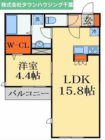 千葉県千葉市中央区神明町(賃貸マンション1LDK・2階・47.03㎡)の写真 その2