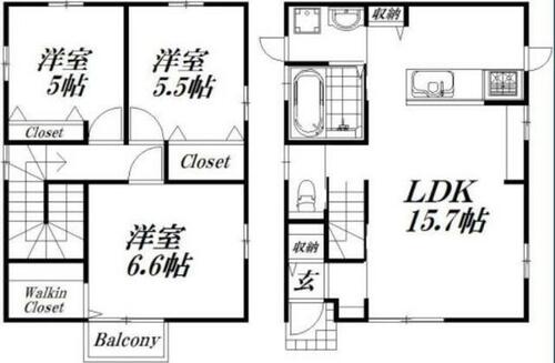 同じ建物の物件間取り写真 - ID:222016477759